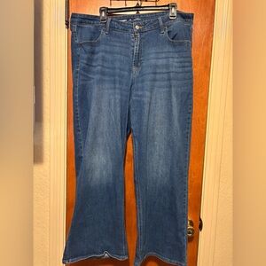 Old Navy Blue Flare Wide Leg Jeans